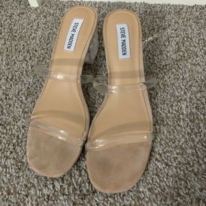 Steve Madden nude block heels